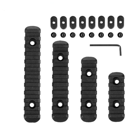 Nylon Picatinny Rail Set for Gel Blaster Accessories  Lightweight 4-Piece Modular Mounting Kit