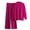 Hot Pink, variant on Jinhomg 2 Piece Fall Sweater Set for Women Thermal Cozy Lounge Sets Oversized Long Sleeve Mock Neck Knit Tops and Wide Leg Pant Hot Pink Free Size