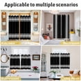 thumbnail image 6 of Black Striped Kitchen Curtains Small Short 39 Inch Length, Farmhouse Black White Stripes Grommet Top Bedroom Living Room Curtains, Light Filtering Cafe Curtain Drapes 2 Panels Set 55''x39'', 6 of 9