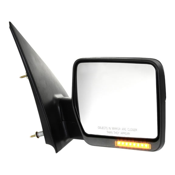 MIRROR Compatible For 2004-2006 Ford F-150 Right Passenger Heated Power Glass In-housing Signal Light Textured Black