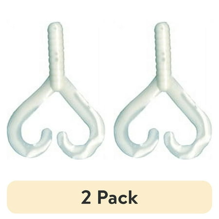 (2 pack) Arkie Lures 4 inch Twin Tail Grubs Lure Soft Baits Color White 8 Pack