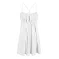 thumbnail image 7 of ZToonmas Women's Spaghetti Strap Swing Dress Scoop Neck Sleeveless Casual Loose Mini Dress for Beach Vacation, 7 of 7