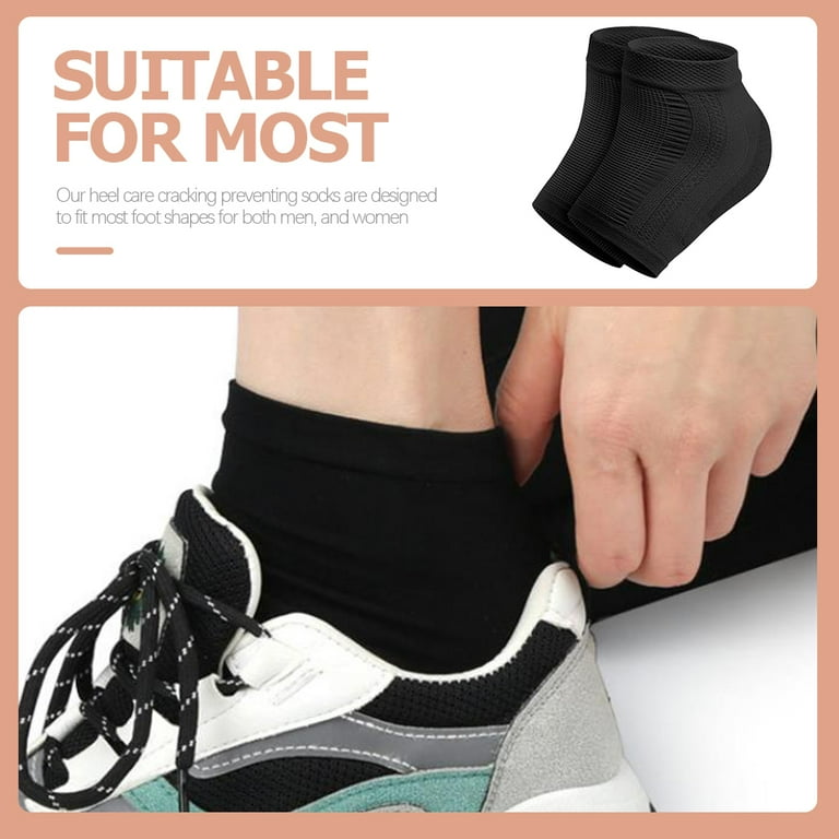 2 Pairs Heel Sock Foot Protector Womens Socks Moisturizing Outdoor Ankle Protectors for Shoes Anti crack Women s Man