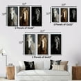 thumbnail image 4 of Designart "White Horse Subtle " Animals Framed Wall Art Set Of 3 - White Horse Frame Gallery Set For Office Decor, 4 of 7