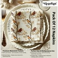 thumbnail image 4 of VargottamWarm Yellow Hues Nature Bird PerchPrint Cotton Muslin Napkins - Set of 12, 20-Inch, Luxurious Soft Cloth Napkins for Dining & Events, Absorbent, Washable & Eco-Conscious Tableware, 4 of 7