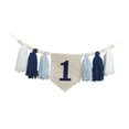 thumbnail image 2 of 1 banner de cumpleaños para silla alta Banner de silla alta Niños para niños Decoración de la habitación para niños 1 año Banner de cumpleaños primer azul, 2 of 8