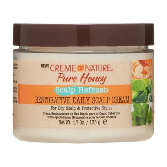 Creme of Nature Pure Honey Scalp Refresh Restorative Daily Scalp Cream, 4.7 Oz..