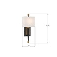 thumbnail image 2 of ARD-832-MK-VG Crystorama Lighting Ardson - 1 Light Wall Sconce-17.75 Inch Tall and 7 Inch Wide-Matte Black/Vibrant Gold Finish, 2 of 7