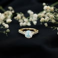 thumbnail image 3 of Rosec Jewels Ethiopian Opal Solitaire Engagement Ring for Women - Real Opal Diamond Ring - 2 Carat - AAA Grade - with Jewelry Box, 10K Yellow Gold, US 11.50, 3 of 9