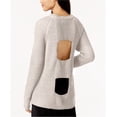 thumbnail image 2 of BB Dakota Womens Cutout Knit Sweater, Off-White, Medium, 2 of 2