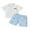 Sky Blue, variant on BemeyourBBs Toddler Baby Boy 4th of July Outfits Patriot Fourth of July Summer Independence Day Clothes Short Sleeve American Flag Embroidery Button Lapel Shirt Plaid Shorts Set