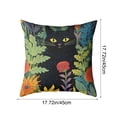 thumbnail image 3 of YiJuHui Cute Animal Print Pillow Cover Floral Cat Design Decorative Throw Pillowcase Soft Plush Velvet for Sofa Couch Living Room Bedroom Home Decor 17.72in, 3 of 6