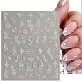 thumbnail image 4 of Kripyery Nail Art Sticker Self-Adhesive 5D Relief 3D Effects Non-Fading DIY Japanese Style Floral Pattern Manicure Decals Nail Salon Supply, 4 of 8