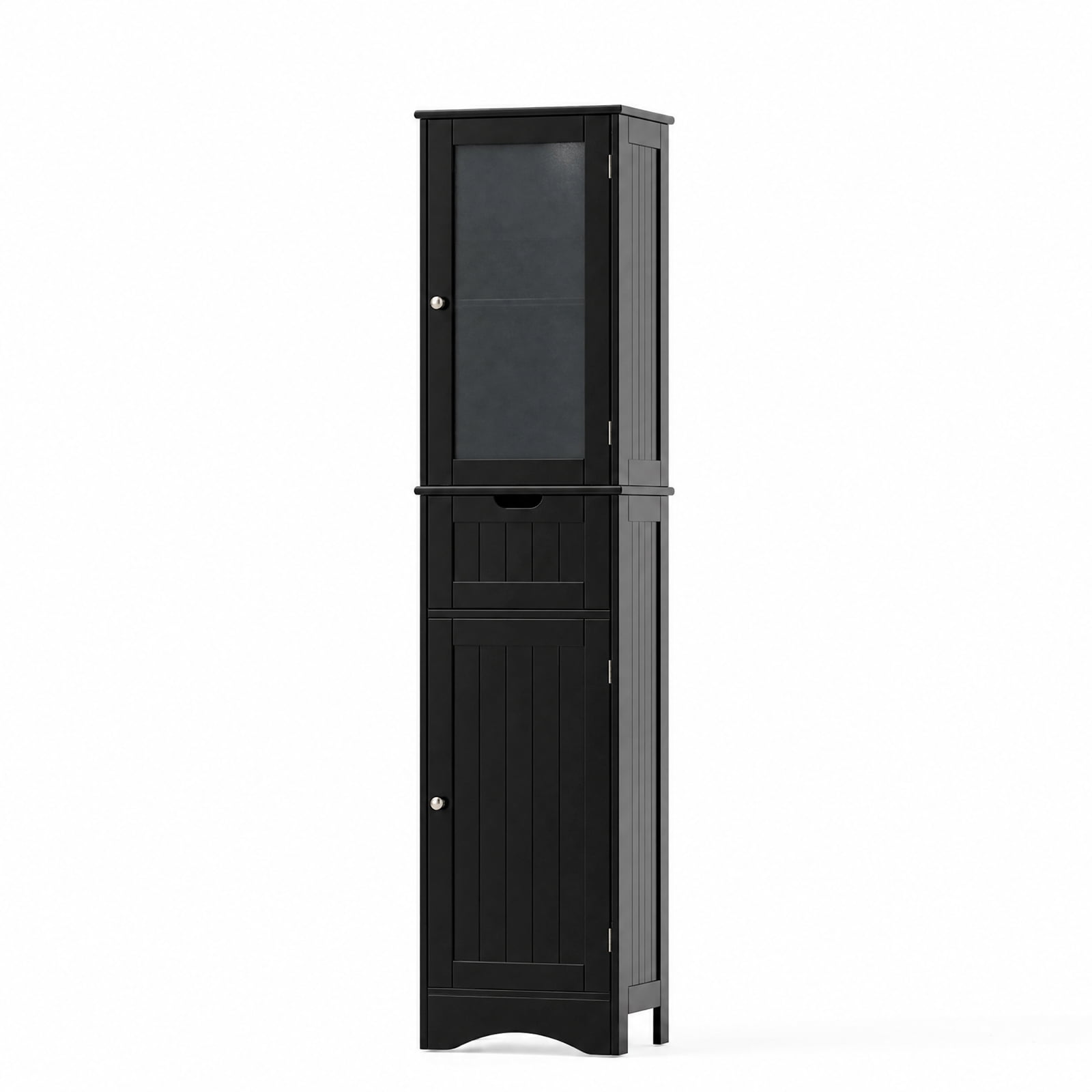 Vebreda Freestanding Bathroom Storage Cabinet, Tall Floor Storage Cabinet with 2 Doors and 1 Drawer for Bathroom, Fit Anywhere You Need