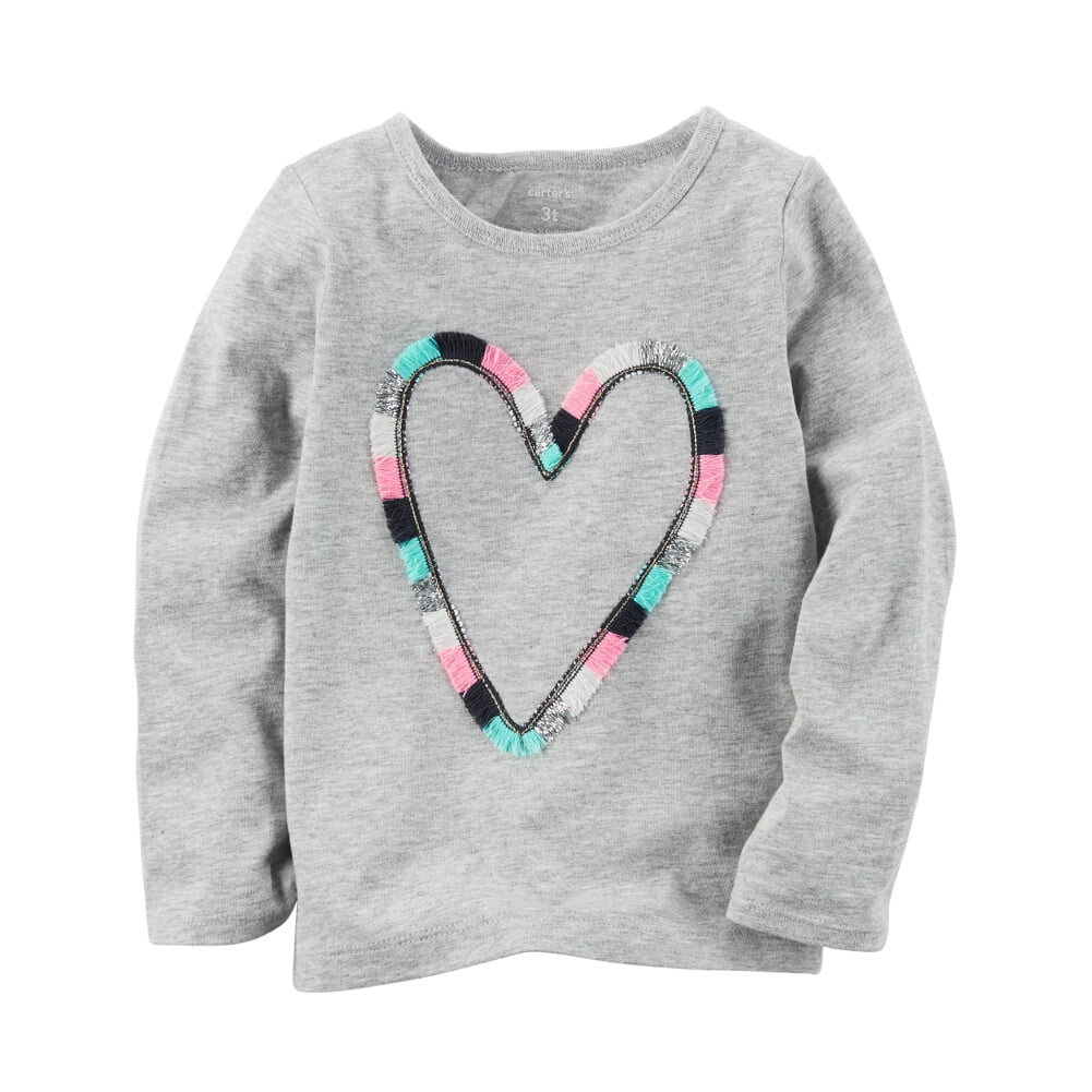 Carter's Carters Baby Clothing Outfit Girls LongSleeve Heart Graphic