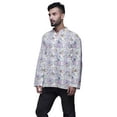 thumbnail image 2 of Atasi Kurta Traditionnelle en Coton Imprimé Col Mandarin pour Hommes Chemise Décontractée, 2 of 5