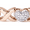 Rose Gold, variant on Gold Plated Diamond Accent "X" & Heart Adjustable Bracelet