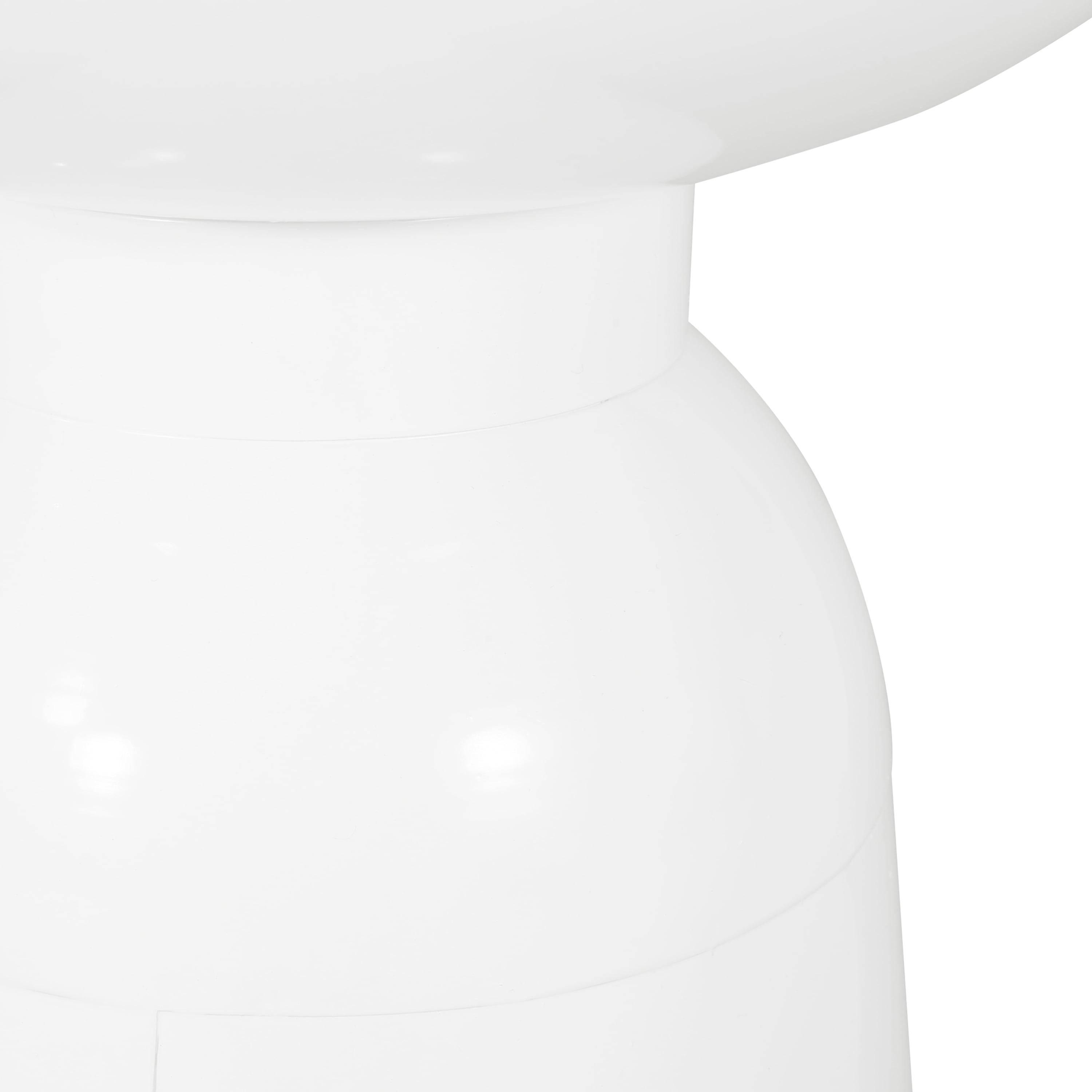 Outdoor Large Pedestal Side Table, Metal Frame Accent Table for Patio Garden, White