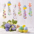 thumbnail image 5 of Easter Decorations, 42PCs Easter Banner Decorations, Happy Easter Banner, Easter Bunting(6 Colorful Easter Swirl Hanging), 5 of 5