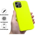 thumbnail image 2 of iPhone 13 Pro Case,Ultra Slim Fit iPhone Case Liquid Silicone Gel Cover with Full Body Protection Anti-Scratch Shockproof Case Compatible with iPhone 13 Pro (Fluorescent Yellow), 2 of 5