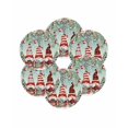 thumbnail image 7 of 13 Inch Round Placemats Set of 6, Turquoise Christmas Non Slip Heat Insulation PP Table Mats, Gnomes Xmas Tree Poinsettia Eucalyptus Washable Place Mats for Kitchen Dining Party Table Decor, 7 of 7