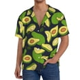 thumbnail image 2 of Kuqiui Fresh Avocado Print Men's Button Down Shirts Short Sleeve Casual Shirts Hawaiian Shirts Vacation Wedding Shirts with Pocket-3X-Large, 2 of 5