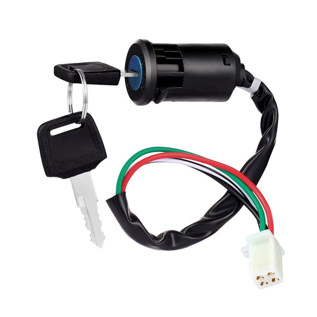 QJUHUNG WINOMO Ignition Lock Cylinder Starter Switch Lock Keys for Terrain Vehicles Motorcycle Electric Vehicles (Black)