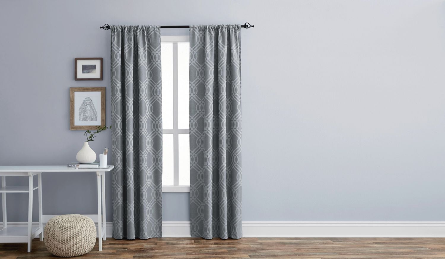 Eclipse Zana Trellis 63" Blackout Rod Pocket Window Panel
