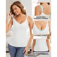 thumbnail image 3 of Thermal Tank Top for Women Fleece Lined Adjustable Spaghetti Strap V Neck Camisole Slim Fit Sleeveless Thermal Base Layer Undershirt, 3 of 7