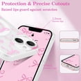 thumbnail image 4 of WWS-Magnetic for iPhone 13/14 Case, Bow Case Compatible with MagSafe, Wireless Slim Clear Ribbon Aesthetic Phone Cover Anti-Yellowing Shockproof Protective Cover for Women Girl - Pink, 4 of 4