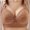 Brown A, variant on Womens Wireless Bras Plus Size Push up Bras Breathable Solid Color Valebtine's Day Heart Printed No Underwire Lingerie, Gifts for Women