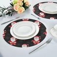 thumbnail image 6 of GZHJMY Christmas Santa Claus Round Placemats Set of 6, Non-Slip Table Mats Washable Heat Resistant Place Mats for Kitchen Dining Table Home Decor,15.4 Inch, 6 of 7