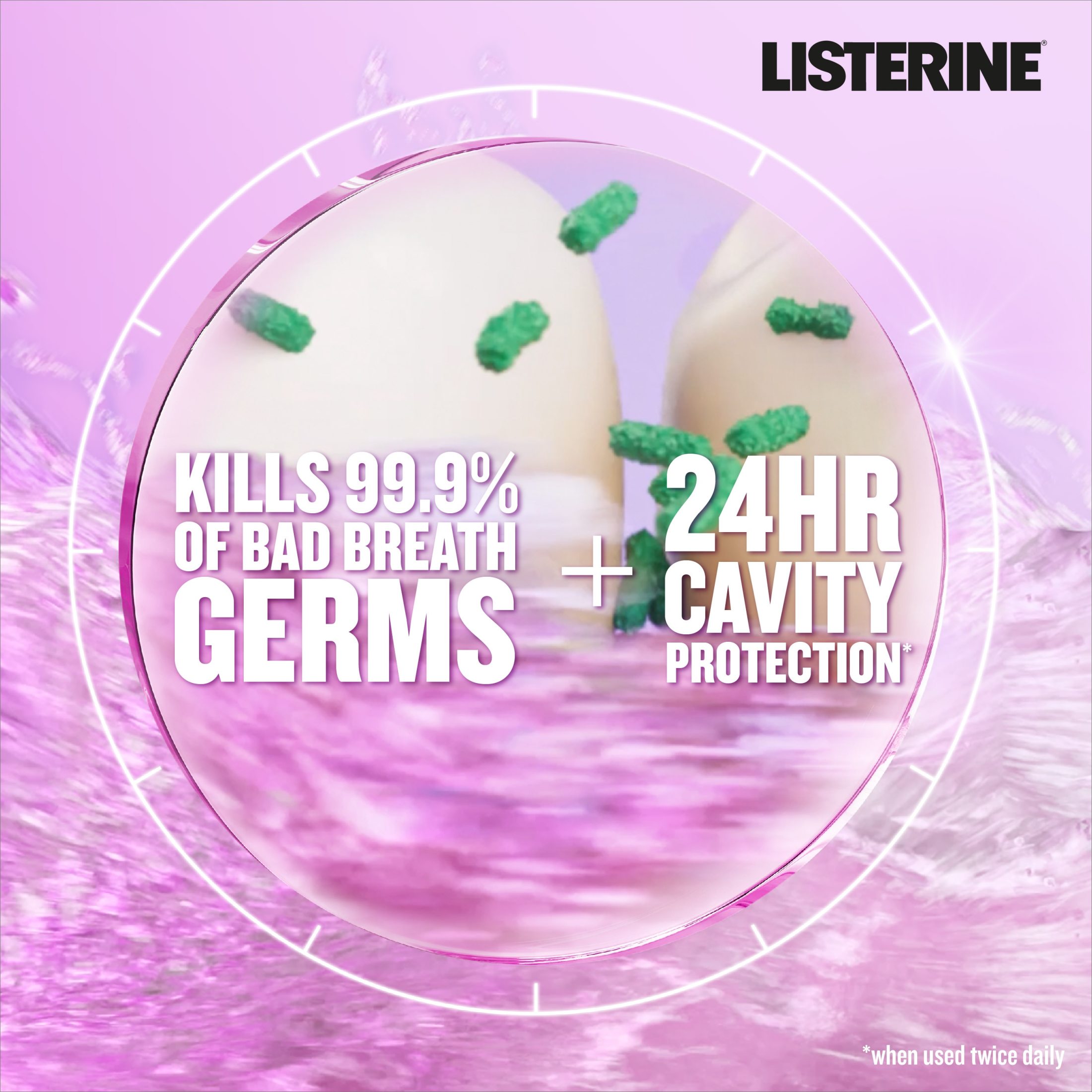 Listerine Total Care Alcohol-Free Mild Mouthwash/Mouth Rinse, Mild Mint, 1 L