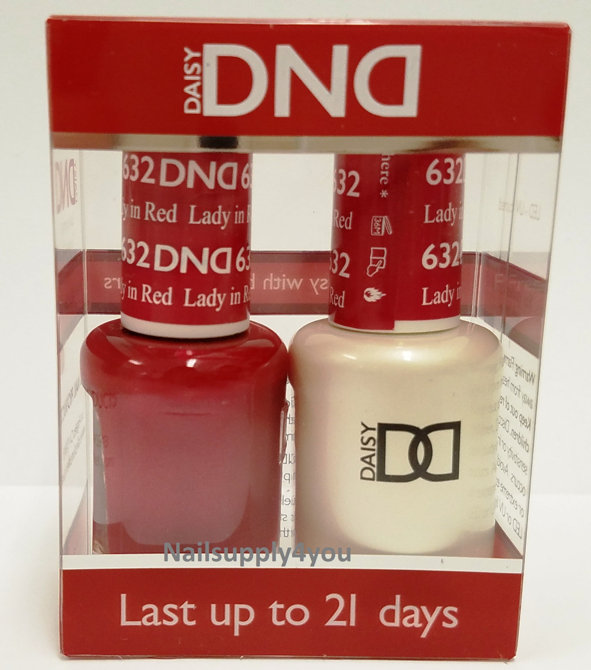 DND Nail Polish Gel & Matching Lacquer Set (632 Lady In Red
