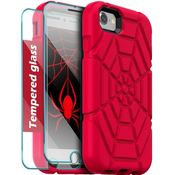 Funda Grifobes para iPhone SE 2022/2020/8/7/6/6S con 2 unidades de cristal