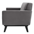 thumbnail image 6 of Tufted Loveseat Sofa, Velvet, Grey Gray, Modern Contemporary Urban Design, Living Lounge Room Hotel Lobby Hospitality, 6 of 7