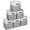 Grey and White, variant on Fabric Storage Cubes 10.5”x10.5”x11” Cube Storage Bins for Closet Organizers and Storage Shelves Foldable Storage Bin with Handles, Set of 6, Beige