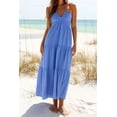 thumbnail image 5 of Vestido AmySister de verano halter escalonado midi con bolsillos XS, 5 of 5