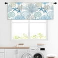 thumbnail image 5 of Starfish Coastal Kitchen Curtain Valance 54W x 18H Rod Pocket Beach Ocean Sea Blue Seashell Nautical Window Treatment for Living Room Bedroom Bathroom, 5 of 6