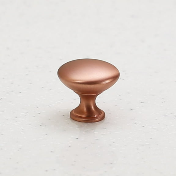Satin Copper Cabinet Hardware 1-1/4? Round Mushroom Modern Basic Knob