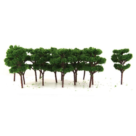 25pcs Modelo de Paisaje de Tren Ferroviario 6.8cm