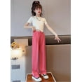 thumbnail image 3 of Luogg Girls Pants Leisure Solid Color Straight Leg Suit Pants Casual Fashion Pants Girls Leggings 5-6 Years, 3 of 3