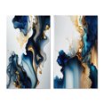 thumbnail image 2 of Designart "Blue Tones in Geode Marble I" Abstract Marble Wall Art Set Of 2 - Blue Abstract Wall Decor Set Of 2, 2 of 6