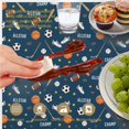 thumbnail image 6 of Football and Basketball Navy Pattern Round Tablecloth 60"x60", Wrinkle Resistant Wipeable Table Cover for Kitchen Dining Room Picnic Patio and Party, 6 of 6