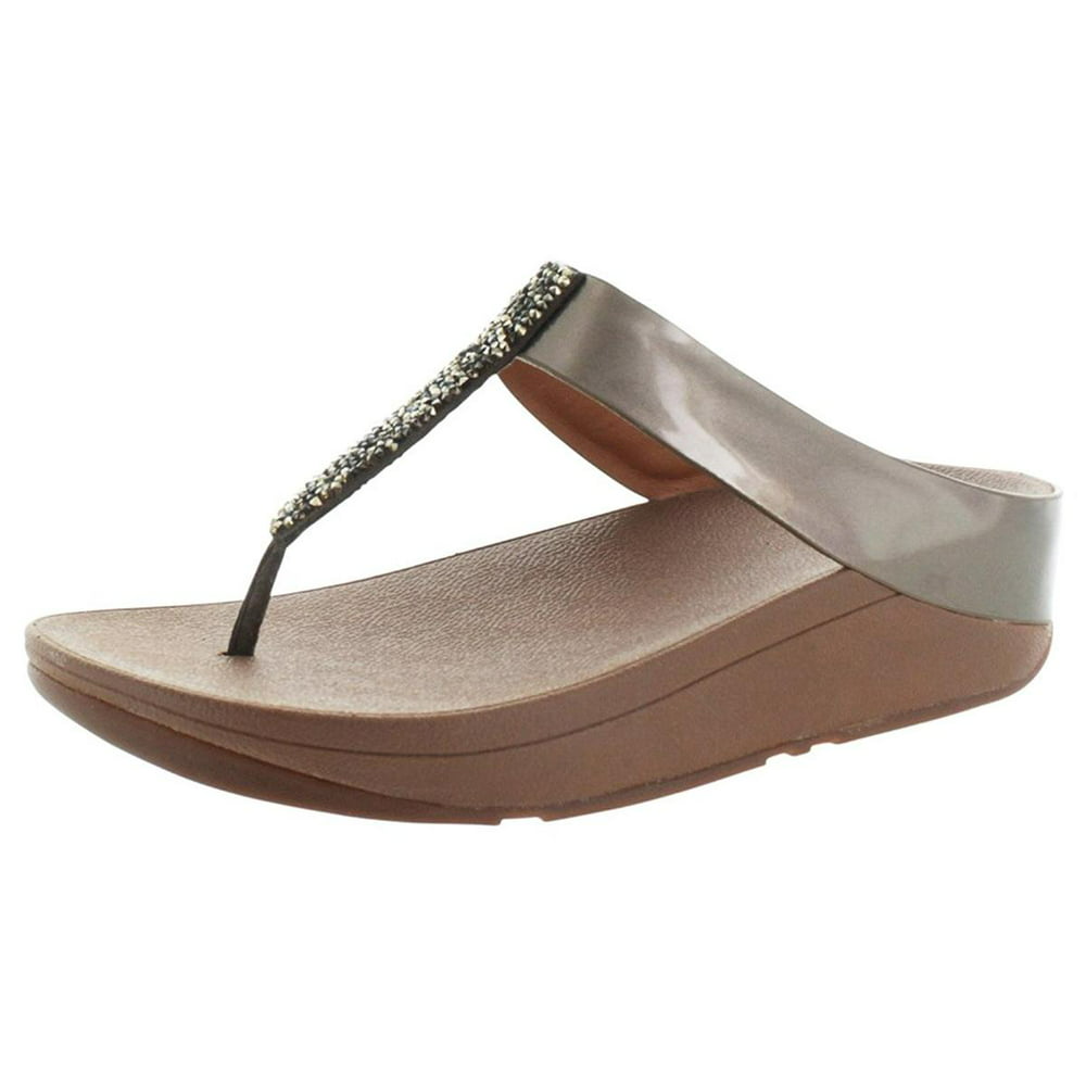 FitFlop - FitFlop Fino Toe Post Womens Bronze Sandals - Walmart.com ...