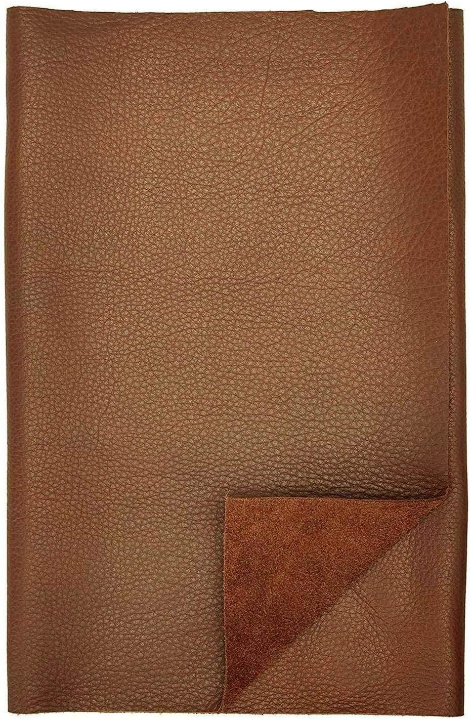 REED® LEATHER HIDES - COW SKINS VARIOUS COLORS &amp; SIZES (10 Square Foot, BROWN)