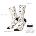 thumbnail image 4 of Fuzoiu Geometric Retro Print Athletic Crew Socks for Men & Women,Casual Crew Socks,Above Ankle Crew Socks for Business, Casual, 4 of 6