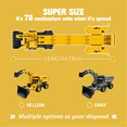 thumbnail image 4 of Catapult-Launch Alloy Engineering Truck Set | 6 Cars & 360° Track | STEM Toy Gift for Kids (Yellow), 4 of 11