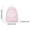thumbnail image 3 of Mochila Nailon para Estudiantes Con Lazo Impreso Niñas Y Mujeres Bonita () Rosa, 3 of 3