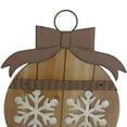 thumbnail image 3 of Northlight 16" Rustic Brown Snowflakes Christmas Ornament Wall Sign, 3 of 3